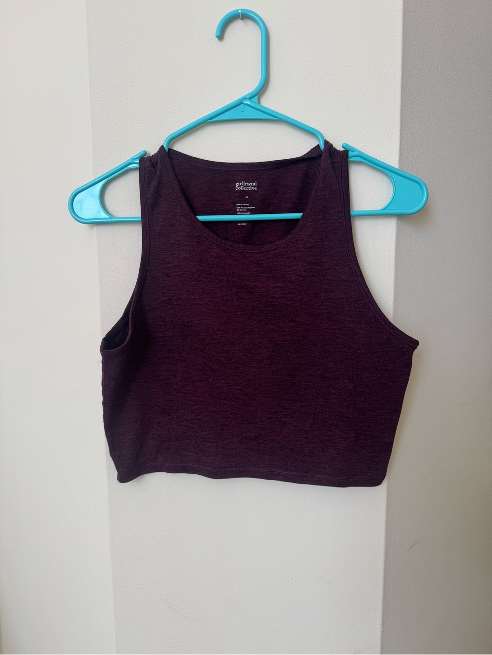 girlfriend collective Deep Plum Cropped Tank